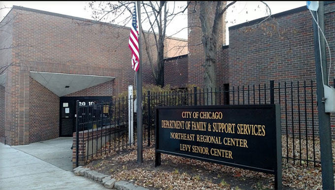 A photo of the front of the Northeast Regional Senior Center