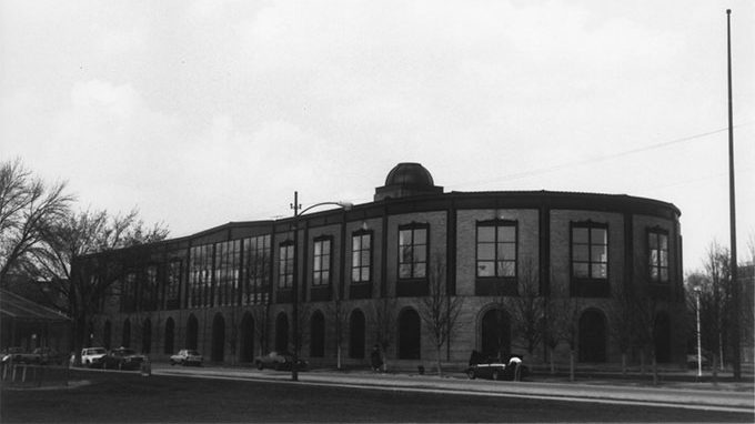 An old black and white photo of Sulzer Regional Library