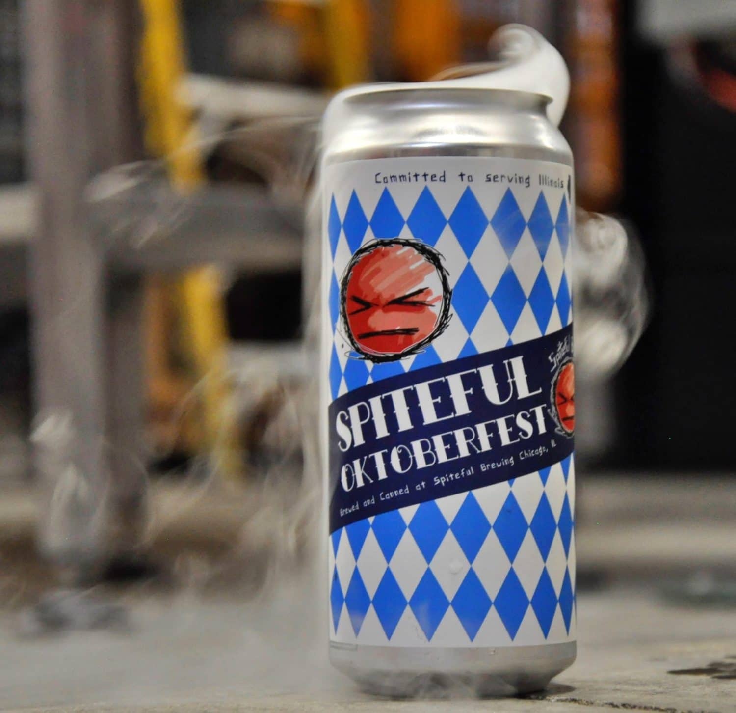A photo of a can of Spiteful's Oktoberfest beer