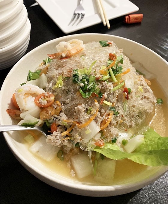 Glass noodles with crab from MedeE Cafe