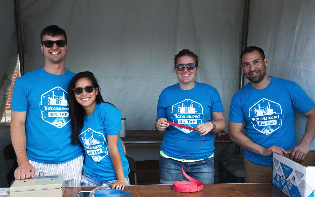 Volunteers at our annual event, Ravenswood on Tap