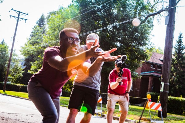 Neighbors play at the Bowmanville Summer Social