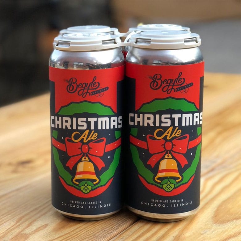 A 4-pack of Christmas Ale from Begyle Brewing in Ravenswood