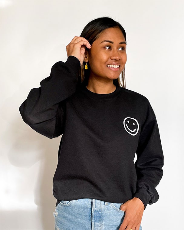 A smiley face sweater from Bon Femmes 