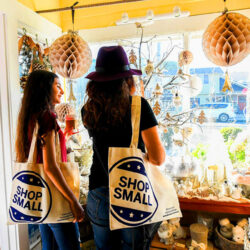Shoppers in a local boutique on Small Business Saturday