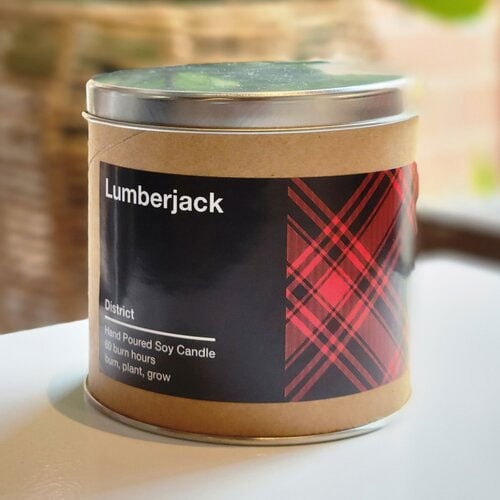 A Lumberjack candle by District