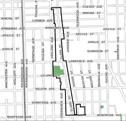 Clark/Montrose TIF District Map