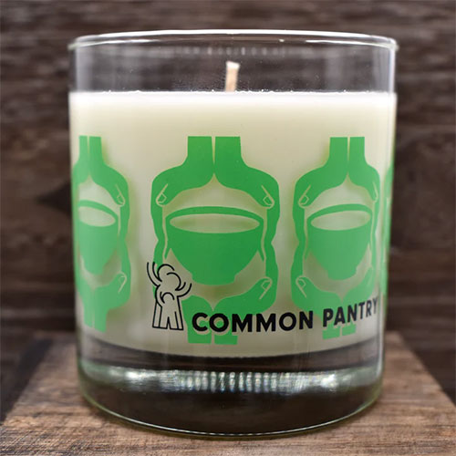 Common Pantry fundraiser candle by Hazel
