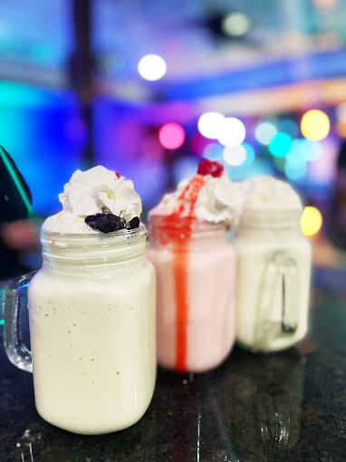 A row of milkshakes from Falcon's Handcrafted Sandwiches