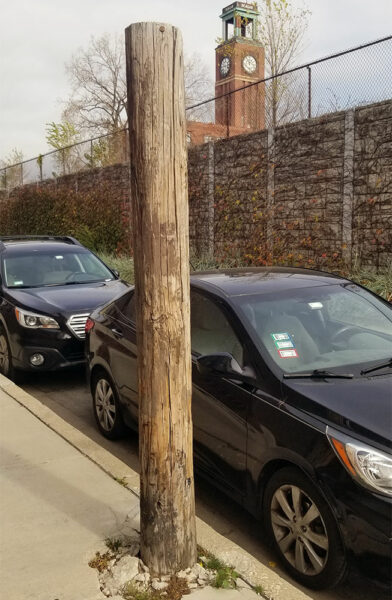 Utility pole on Ravenswood Avenue