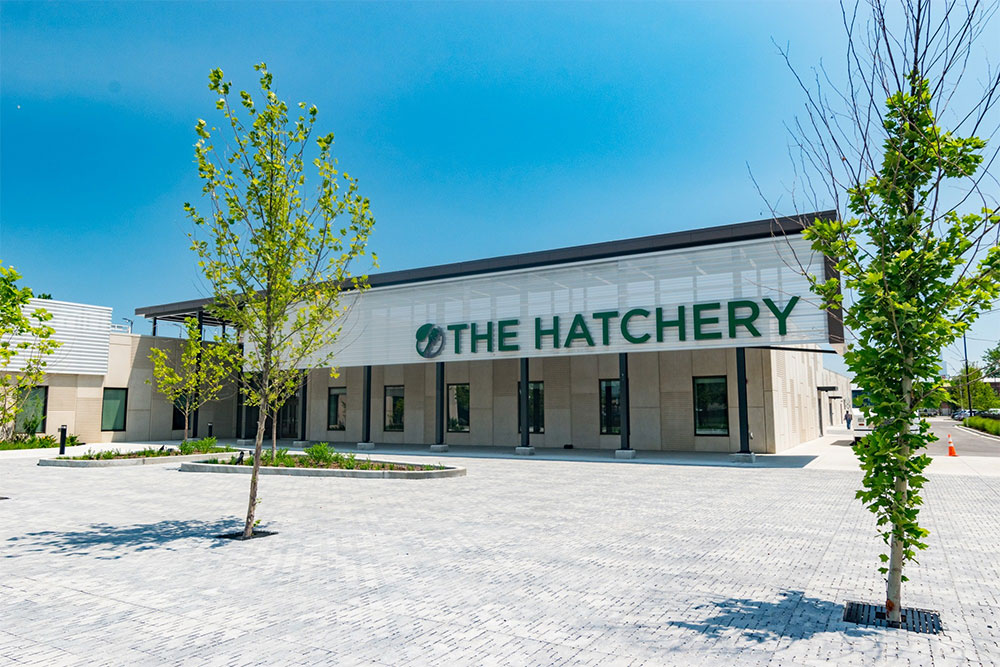 Exterior photograph of The Hatchery