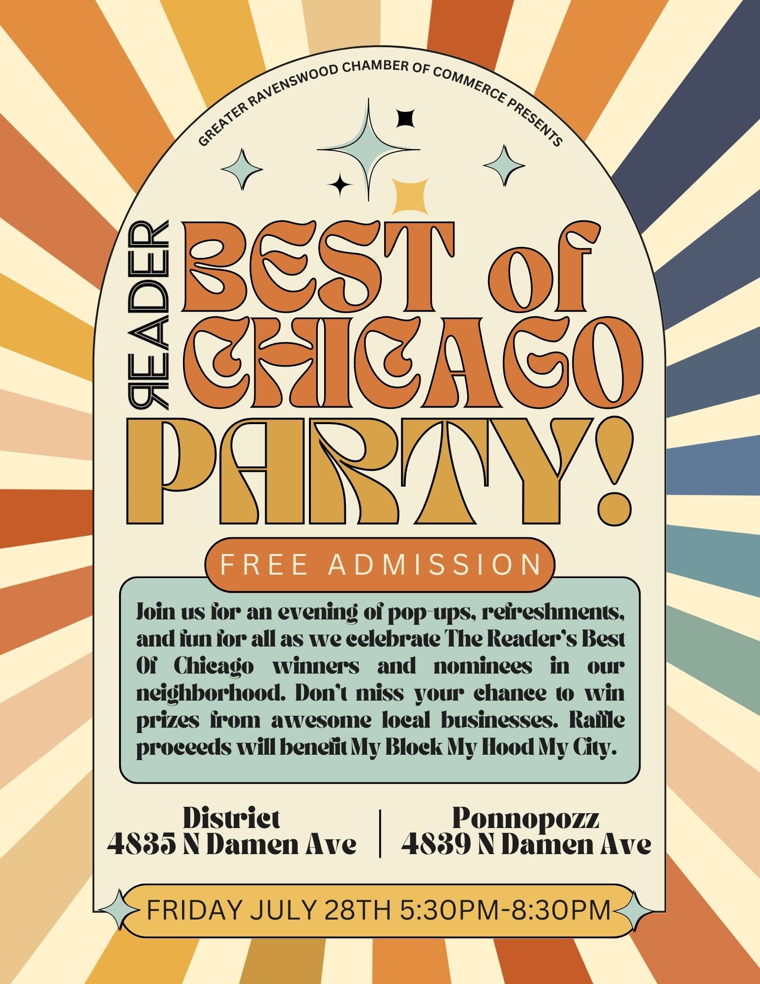 Ravenswood Businesses Host “Best of Chicago” Party on July 28