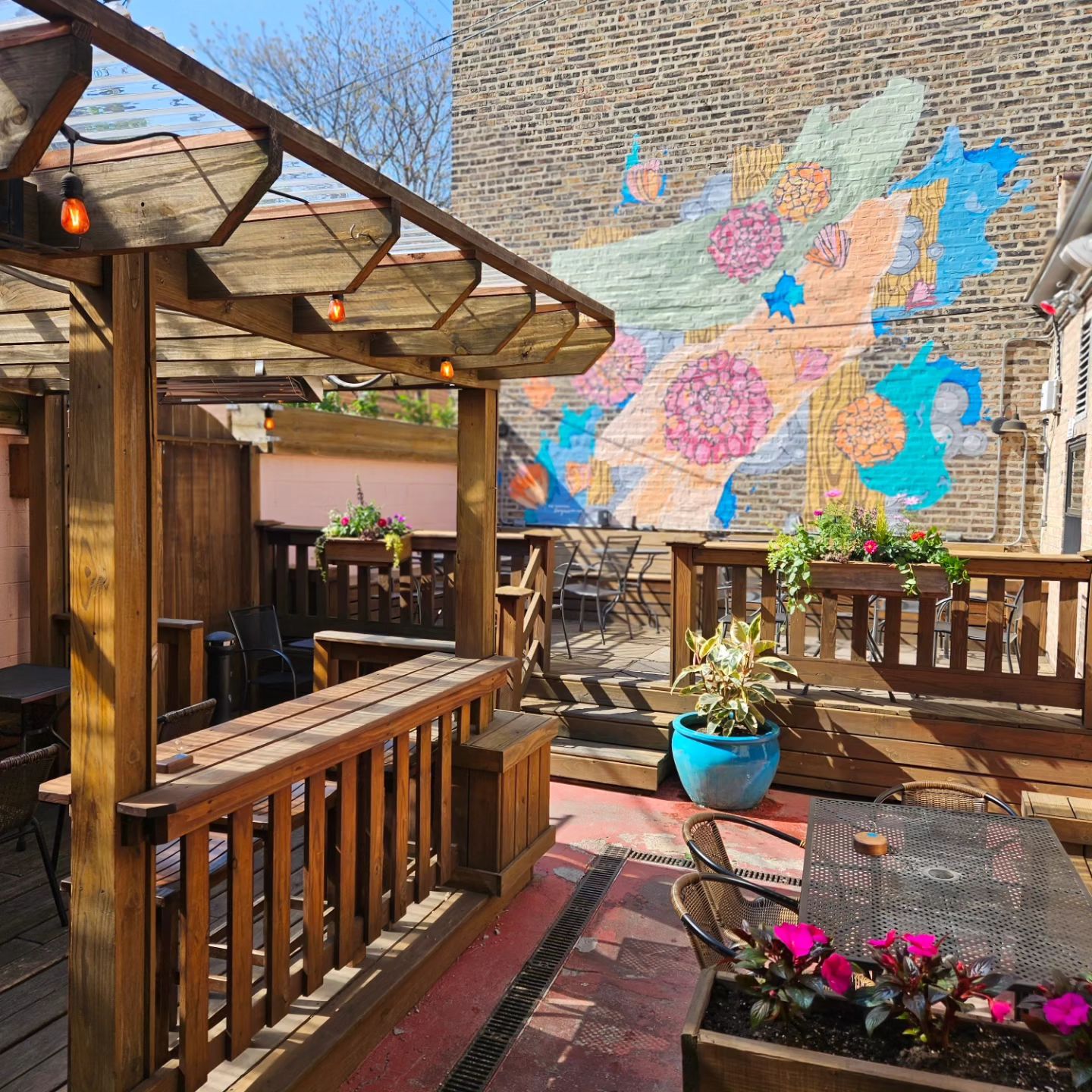 The patio at The Long Room