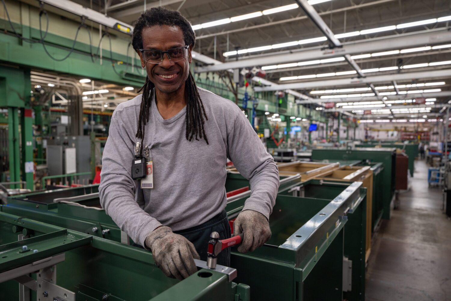 An employee at S&C Electric